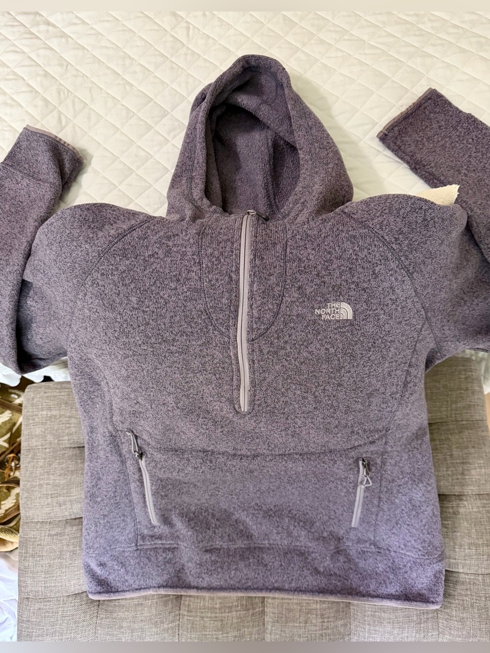 Women's North Face Half-Zip Hooded Fleece